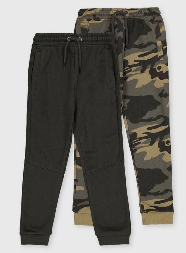 Buy Dark Khaki Camo Print Joggers 2 Pack 5 years Tu